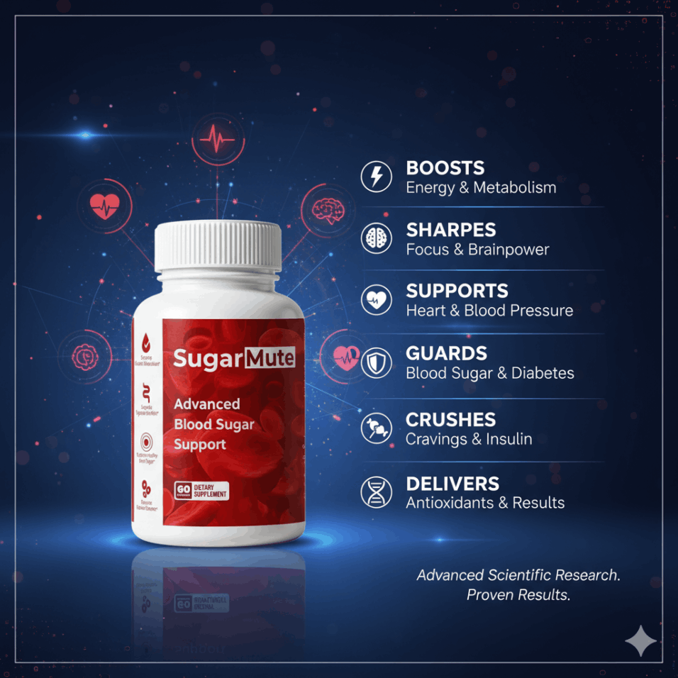 Sugar Mute supplement bottle for healthy blood sugar support